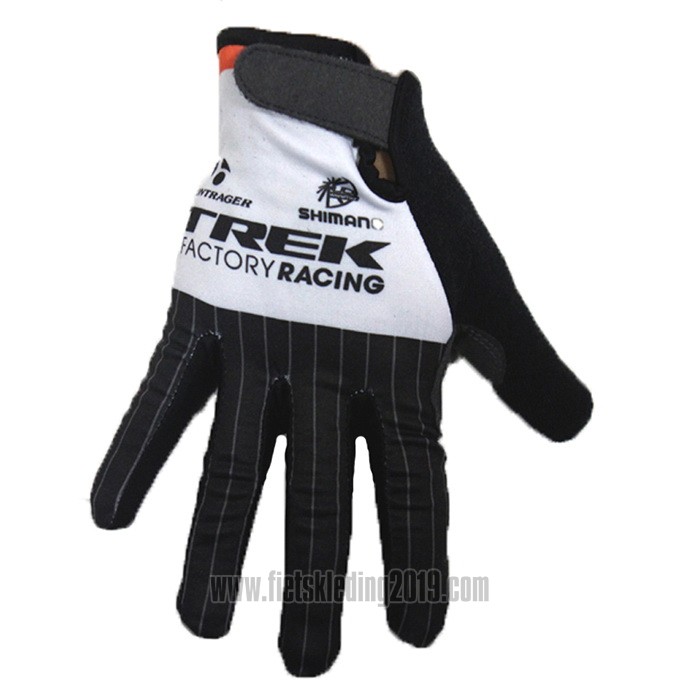 2020 Trek Factory Racing Handschoenen Met Lange Vingers Zwart Wit